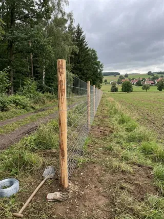 Wildzaun in Coburg - fachgerechte Ausführung vor Ort